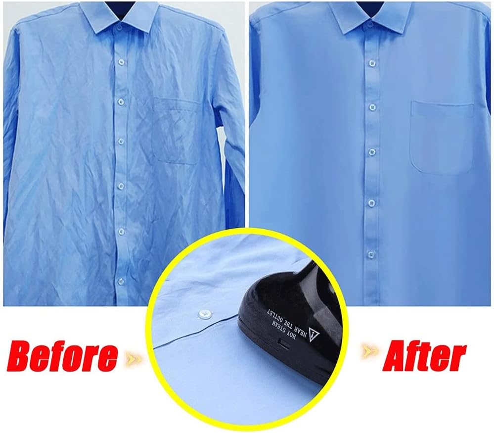 Clothes 2000W Vertical Garment Steamer Double Pole Quick Steam Household Small Hand-Held Steam Iron with Built-In Ironing Board and 1.8 L Water Tank (Gold)