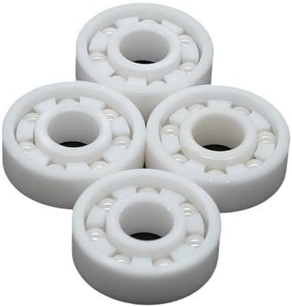 SUOFEILAIMU Full Ceramic 608 Bearing ZrO2/Si3N4 Ceramic Inline Speed Skates Bearings 7 Beads 608RS Fast Bering (Color : 16 pcs White Ceramic)