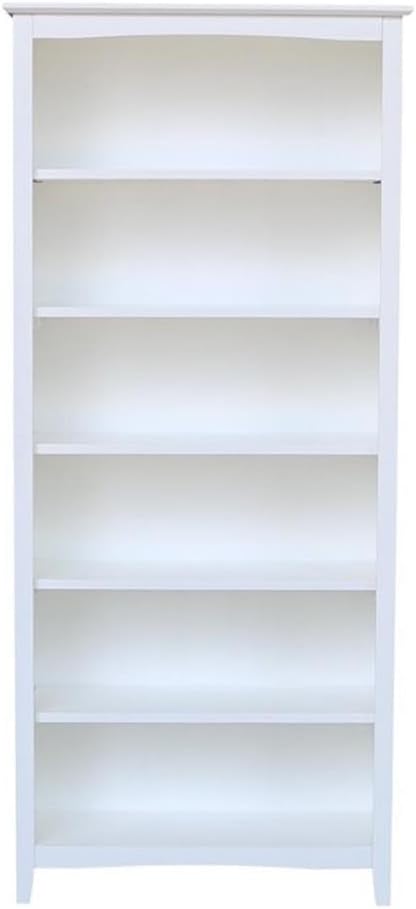 BOWERY HILL Shaker Solid Parawood Bookcase - 72