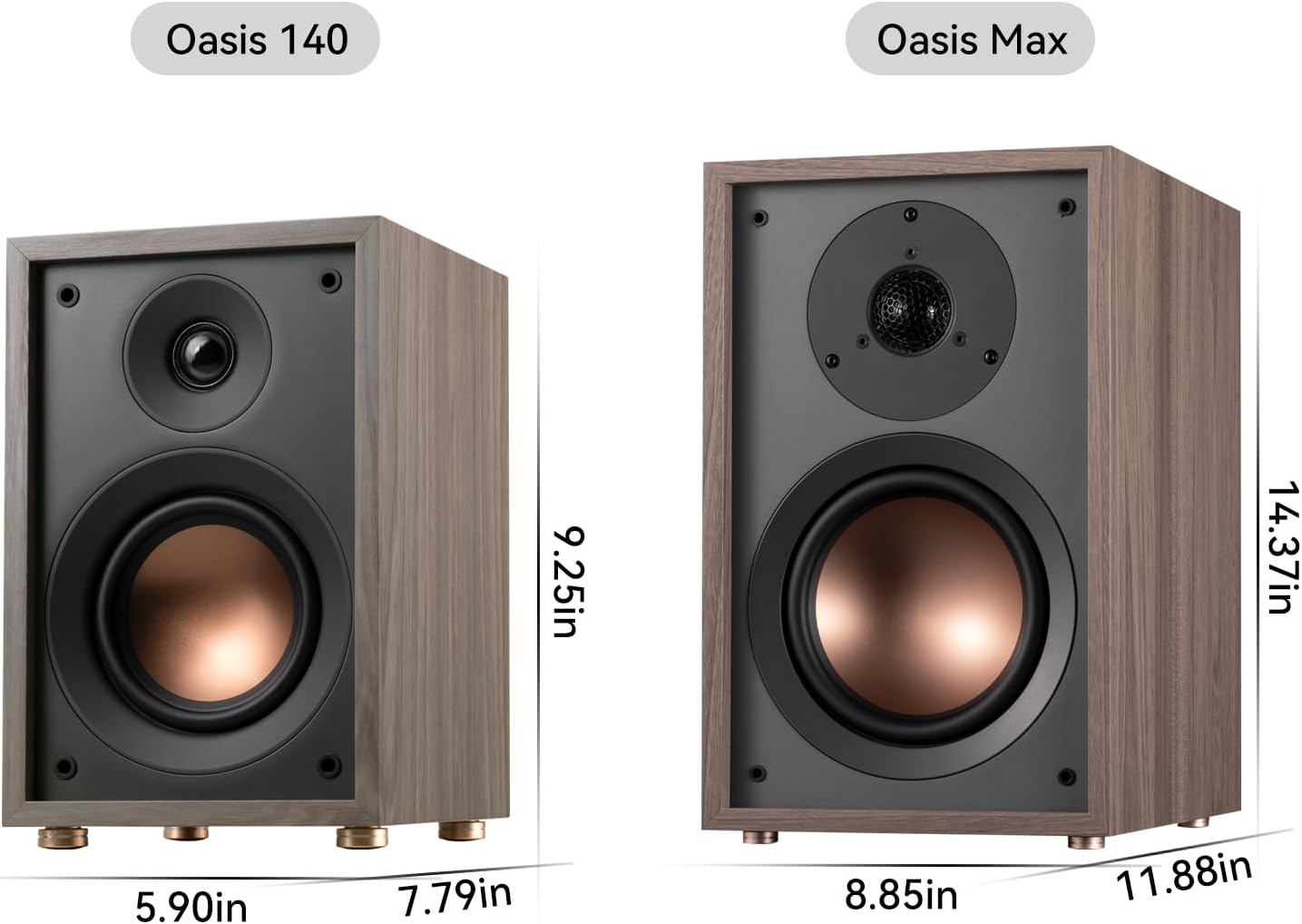 HiVi-Swans Oasis Max Passive Bookshelf Speakers