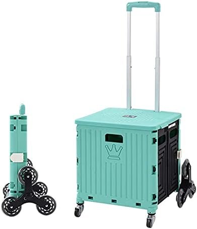 Collapsible Wagon Cart with Wheels Foldable Folding Wagons Carts Silent Universal Wheels,Garden Trolley Eight Wheel Trolley Camping Portable Trolley Climb Stairs Portable Folding Trolley Sho