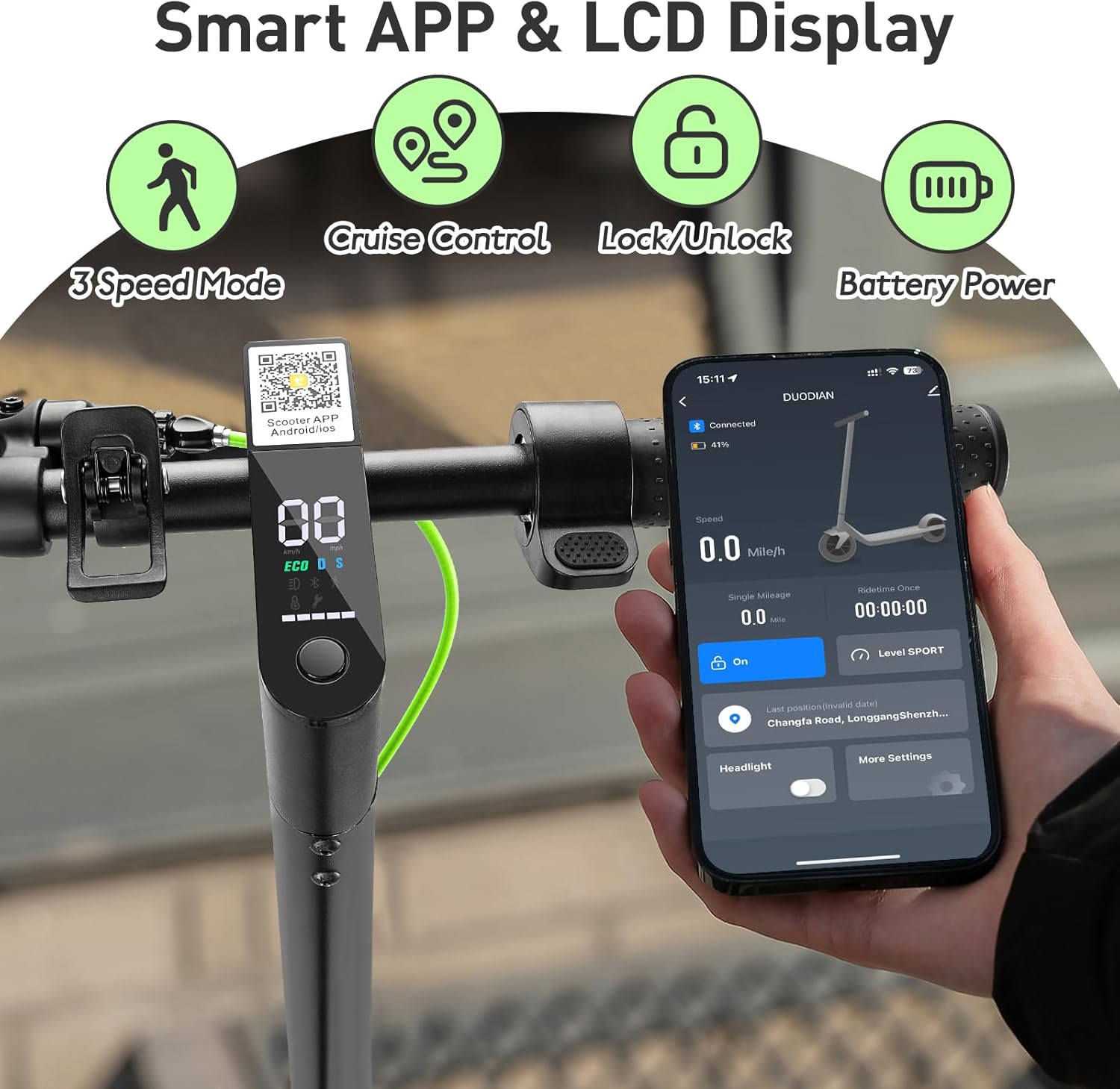 Electric Scooter Adults,Folding E Scooter with 350/500W Motor 19 Mph 18 Miles Range,8.5