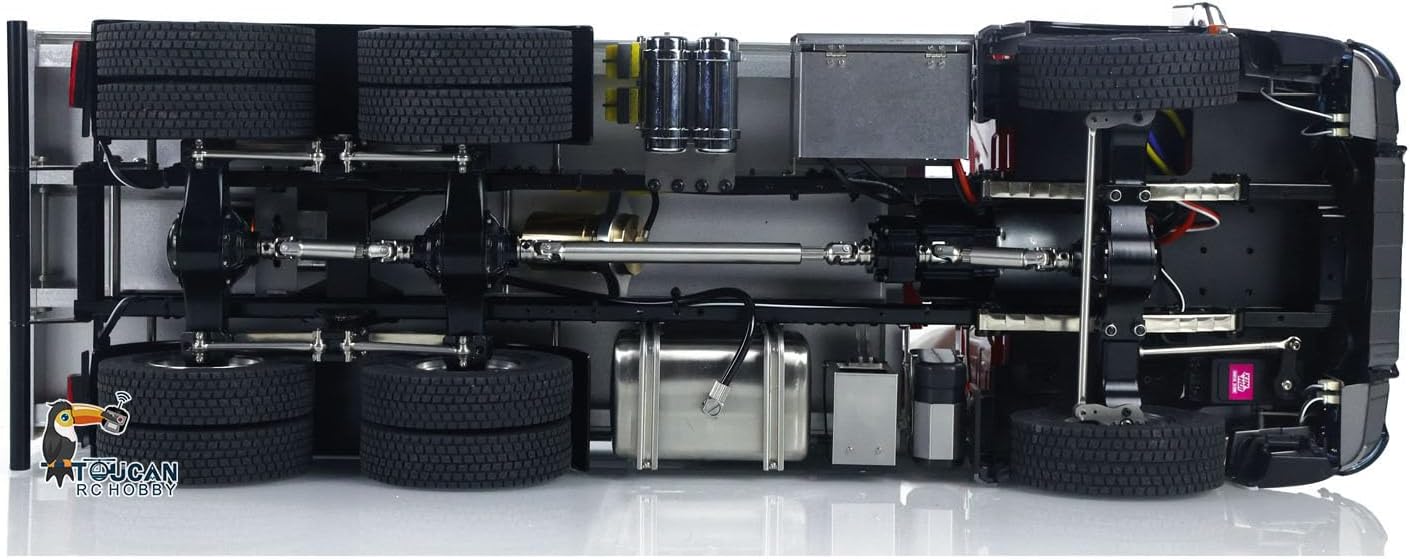 TOUCAN RC HOBBY 1/14 RC Hydraulic Dumper Truck 3348 6WD Metal Chassis Radio Controlled Tipper Differential Axle Light Sound HotRC Radio 2025T Metal for Ages 14+