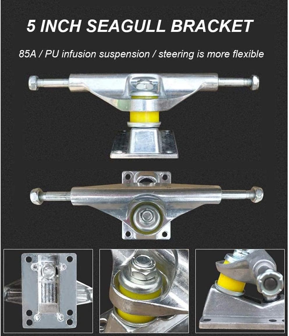 Standard Skateboard 31 X8 Youth Full Skateboard Girl Beginner Outdoor Street Concave Skateboard Boyfriend Gift Professional Double Kick Skateboard Pink Upgrade (M Word)