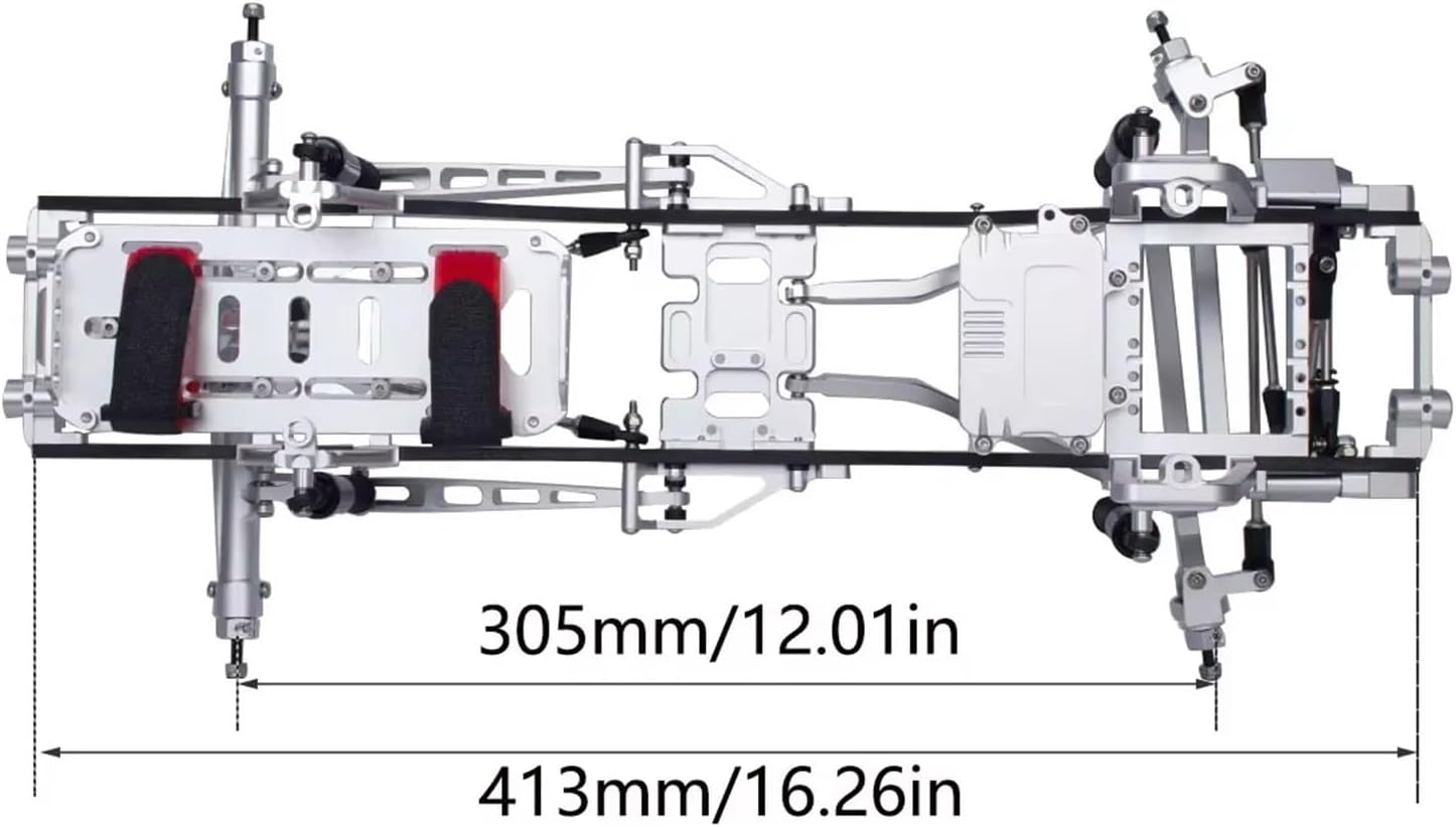 RC Cars Crawler Parts Compatible with Axial for SCX10 Pro for TRX4 for Capra 1/10 RC Crawler for Desert Truck Upgrade 2WD Pre-Runner for Chassis Kit