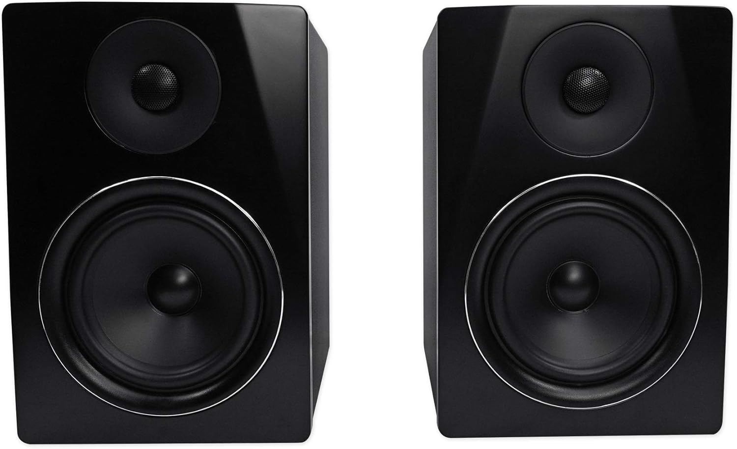 Rockville APM6B Bundle: 6.5 in 350W Peak / 175W RMS 2-Way Powered USB Studio Monitor Speaker Pair