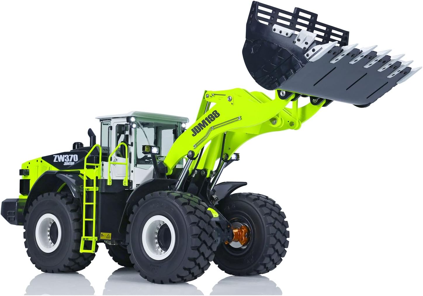 1/14 ZW370 RC Hydraulic System Loader JDM-198 Radio Control Construction Truck 2-Speed Transmission Charger Battery Motor Servo ESC Hobby Grade Model