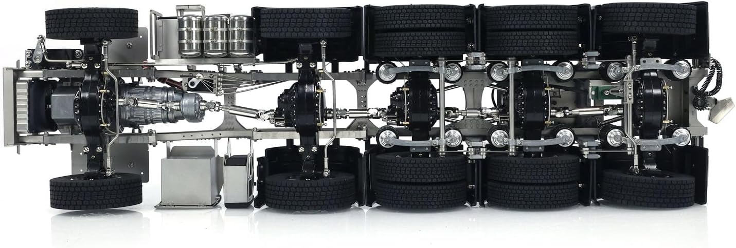 10x10 1/14 Metal Chassis for RC Tractor Truck FH750 Differential Lock 3-Speed Transmission Remote Control Car Hobby Grade Model Parts