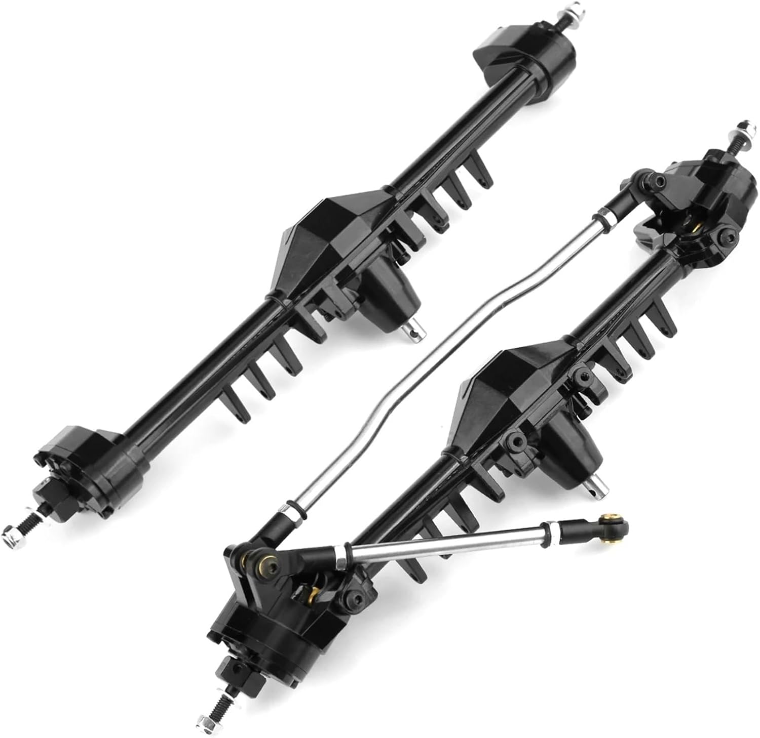 RC Vehicle Axles Compatible with Axial for Capra for UTB10 1.9 1/10 RC Crawler Car Upgrade Parts Metal Portal Axle Front and Rear Axle RC Car Upgrade Parts(Color2)