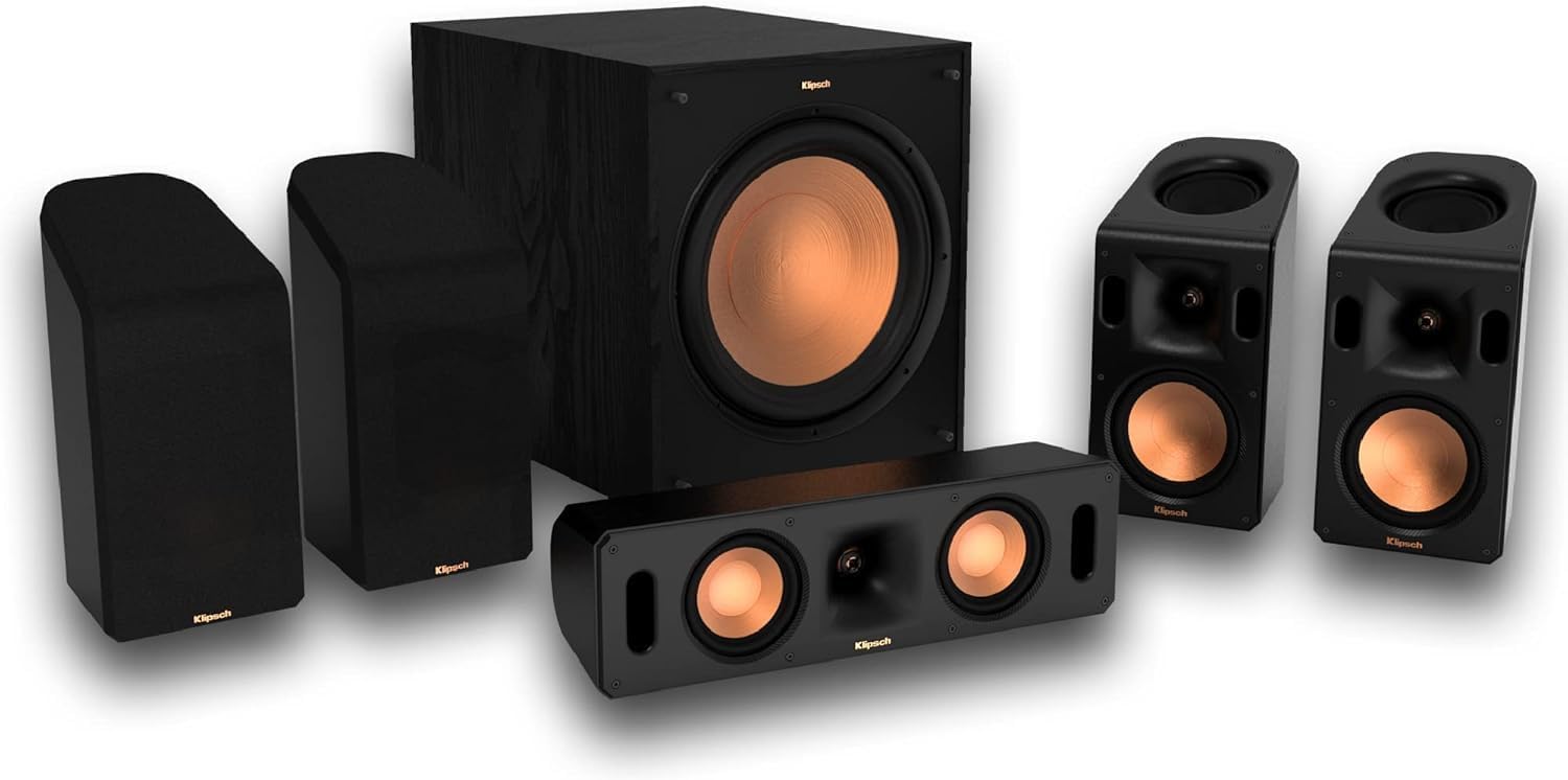 Klipsch Reference Cinema Dolby Atmos 5.1.4 System (Cinema System + Receiver)- Black