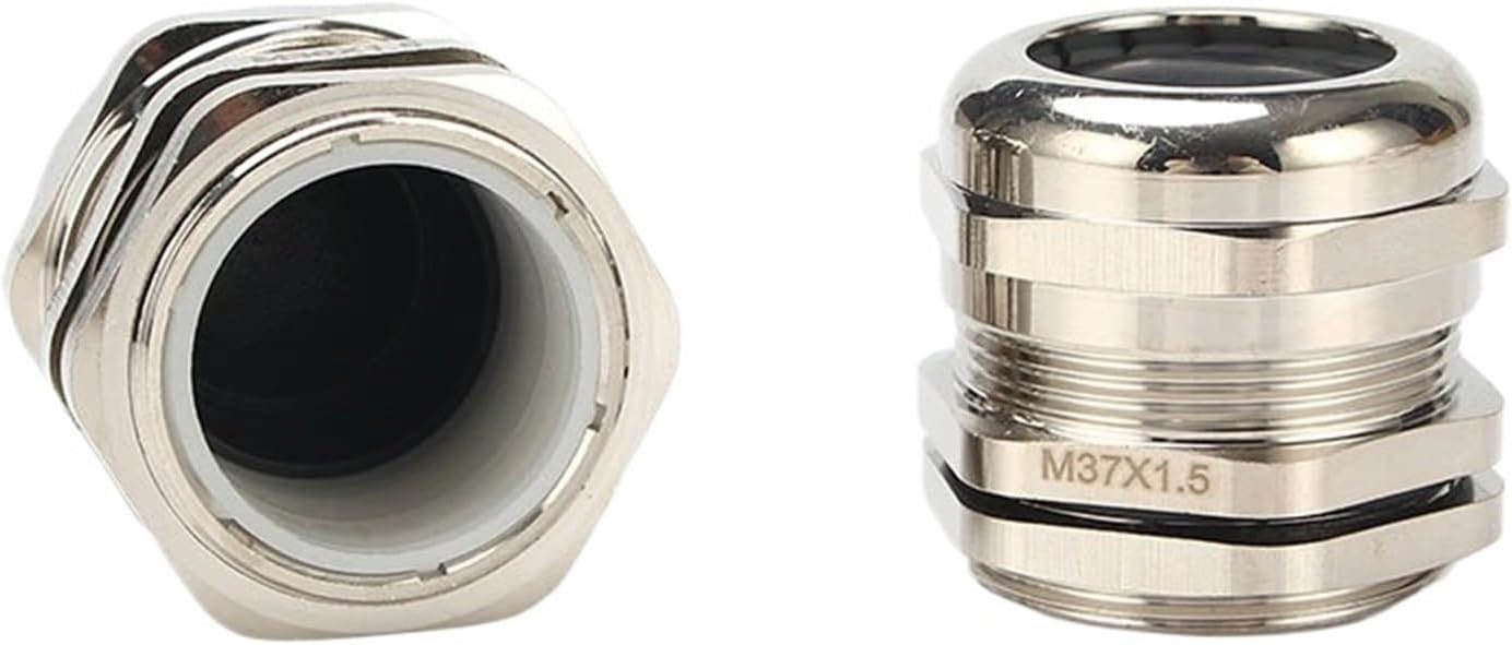 1Pcs IP68 Waterproof Nickel-Plated Brass Cable Gland PG7-PG48 3-6.5mm Industrial Connector with Sealing Ring for Electrical Junction(M88x1.5mm Fit 65-70m)