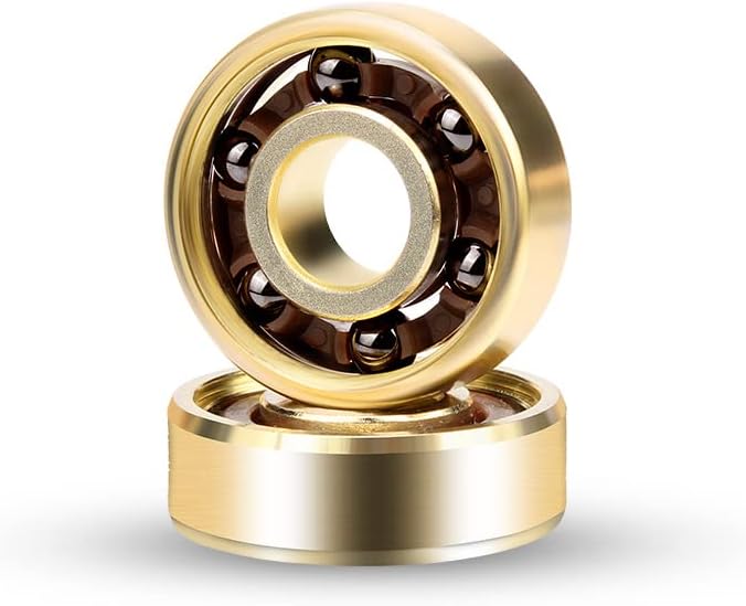 SUOFEILAIMU 8PCS Titanium Ceramic Bearings Gold Shaft Roller Skates Universal 608 High Speed Roller Skate Bearings
