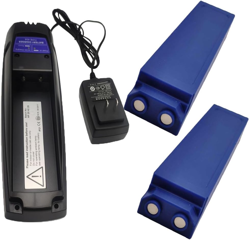 (1*Charger+2*Battery) Type 593 7.2V 3000mAh NiMH Rechargeable Battery with 100-240V Scanreco 434 Battery Charger, for Scanreco 593/592/590/596/EEA2512 Battery