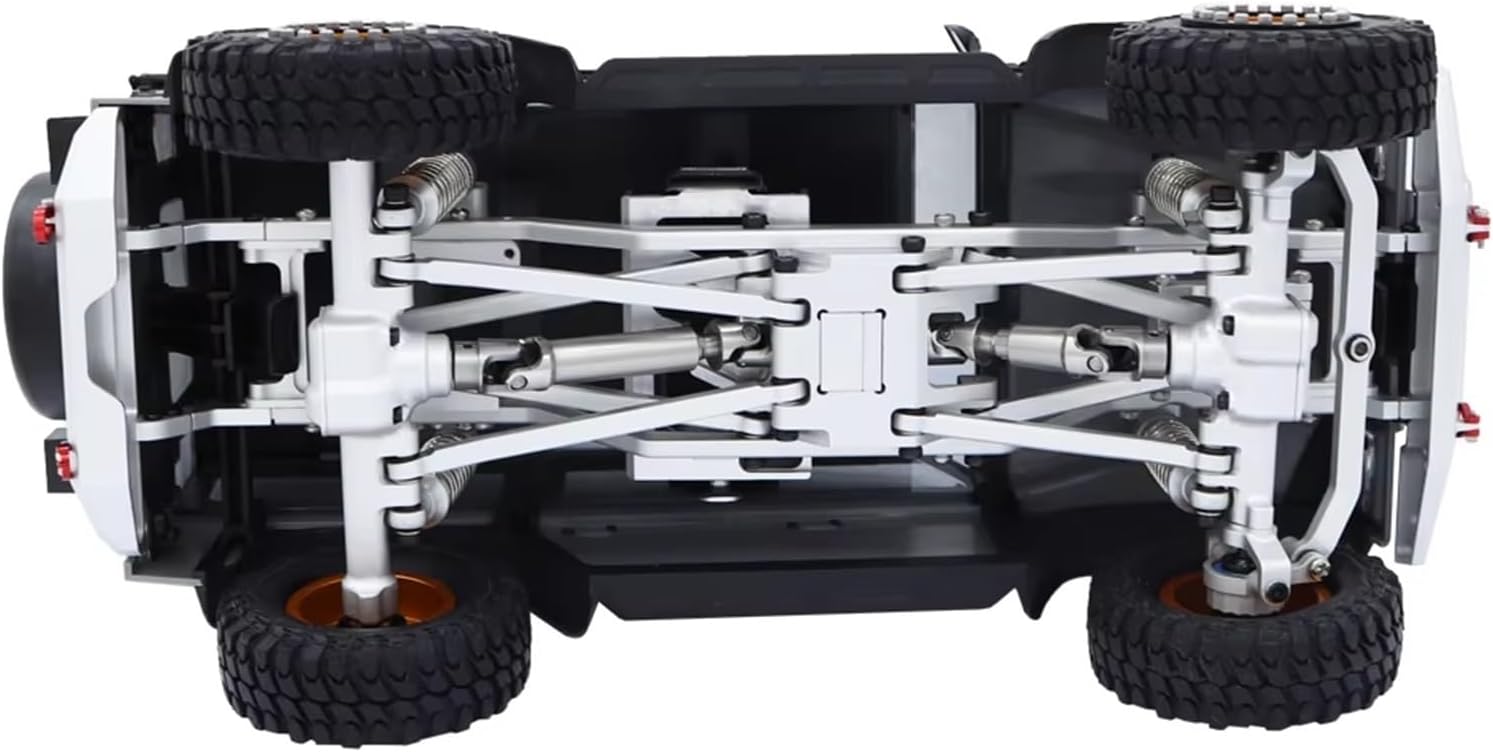 RC Cars Crawler Parts Compatible with TRX4M for Bronco for Defender Upgrade Parts Metal Frame for Chassis Kit with Gearbox 1/18 RC Crawler Car(Silver)