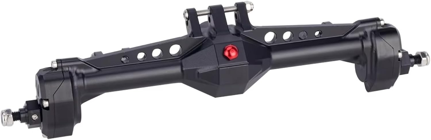 RC Axle Models For Vanquish VS4-10 For Phoenix F10 For LCG 1/10 Machined Aluminum Front And Rear Portal Axle Chassis Upgrade Parts RC Crawler(Black,1set)