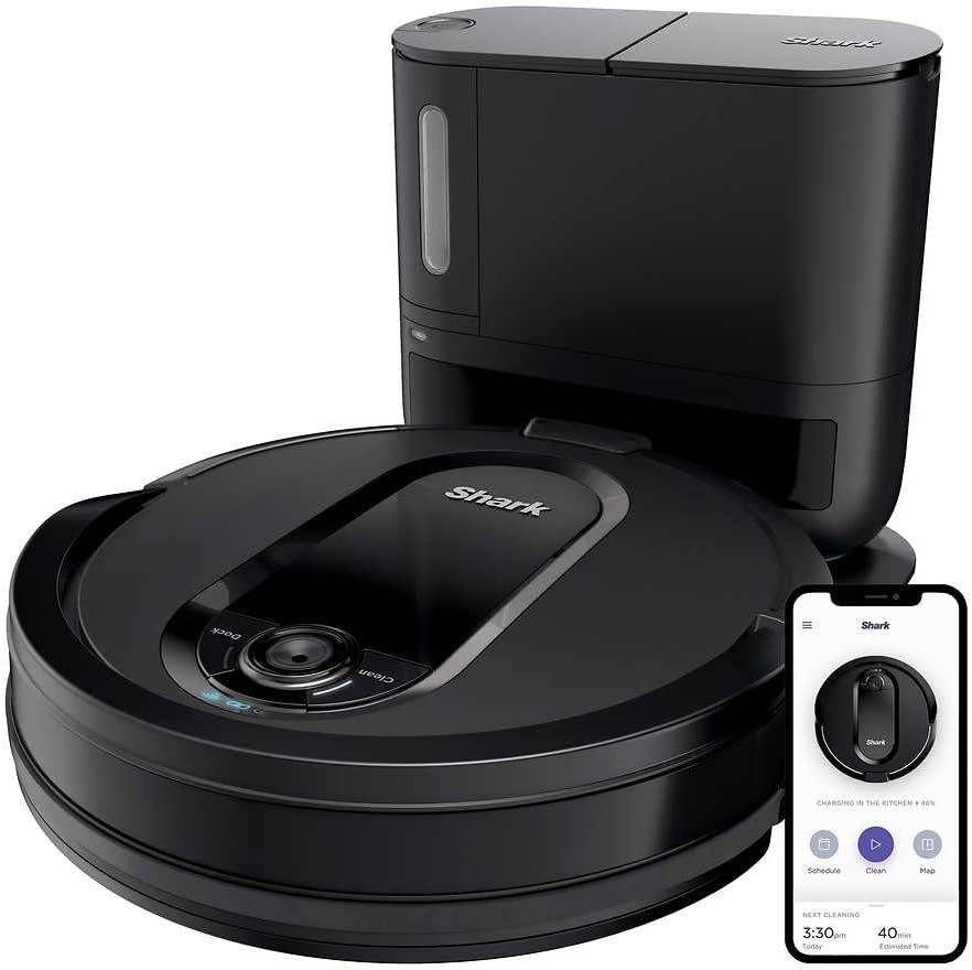Shark IQ App-Controlled Self-Emptying Robot Vacuum, RV100AE/UR1000SR - Black (Renewed)
