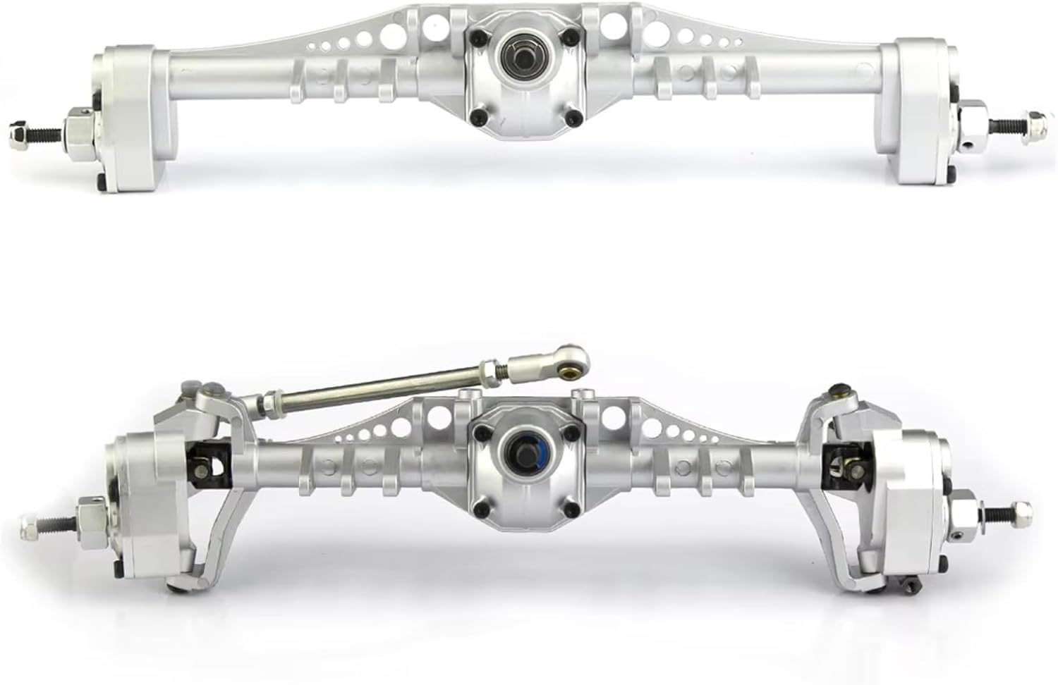 RC Axle Models For Axial For Capra UTB10 1.9 1/10 Front And Rear Axle RC Vehicle Axles Crawler Car Upgrade Parts Metal Portal Accessory(Silver)