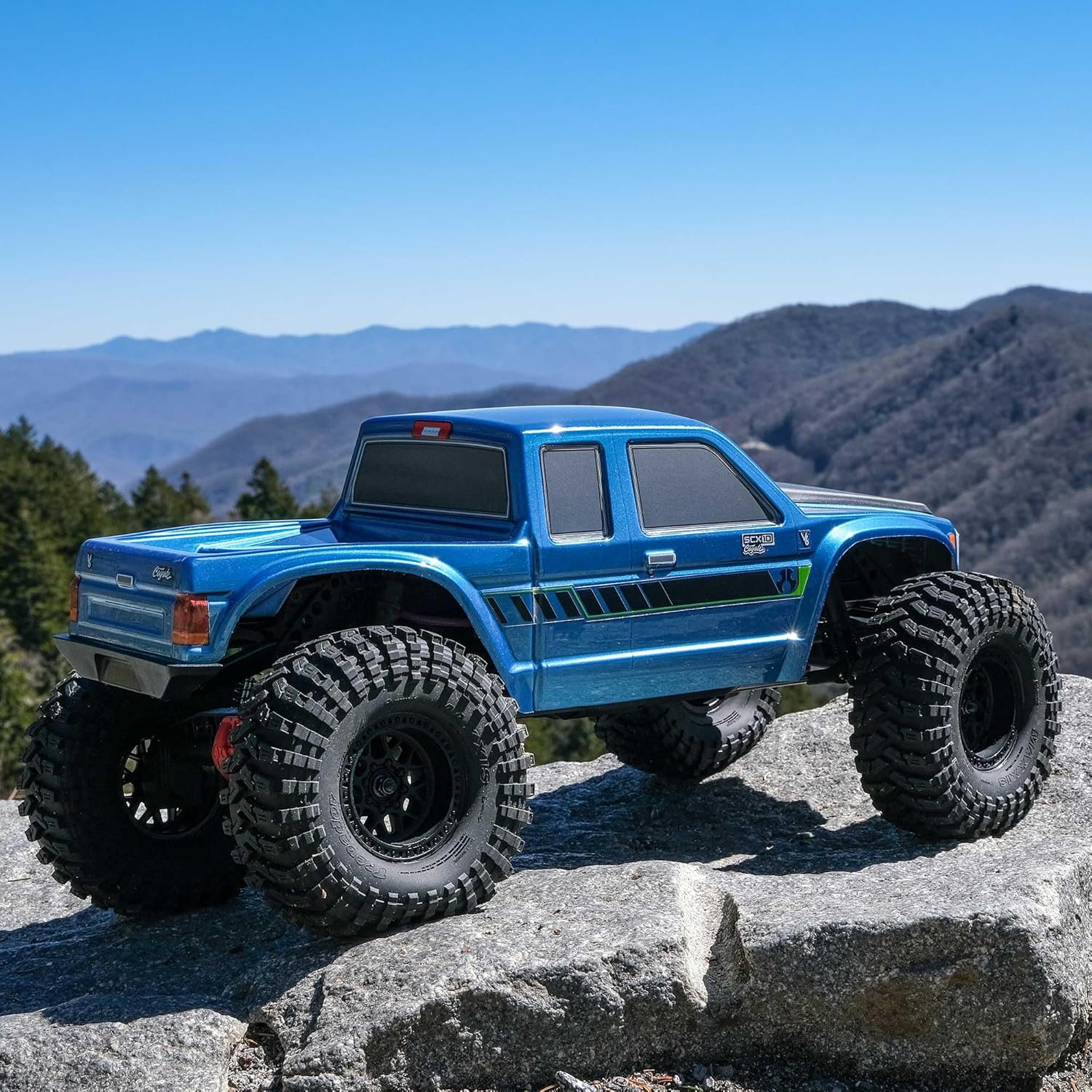 Axial RC Truck 1/10 SCX10 III Coyote 4X4 RTR (Battery and Charger Not Included) Brushed Rock Crawler, Blue, AXI-2036T2