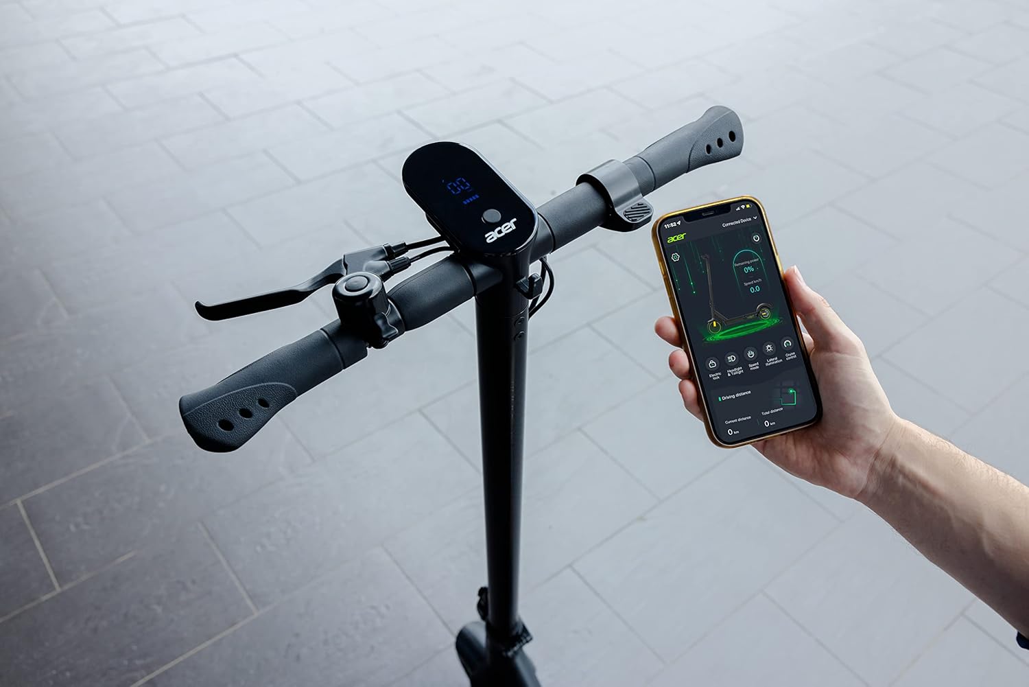 Acer ES Series 5 Electric Scooter | 350W Motor | Up to 15.5MPH | 37.2 Mile Range | 10” Inflatable Foam Tires | Front Electronic Brake & Rear Disc Brake | W. Capacity 220lbs | eScooter Commuter (Adult)