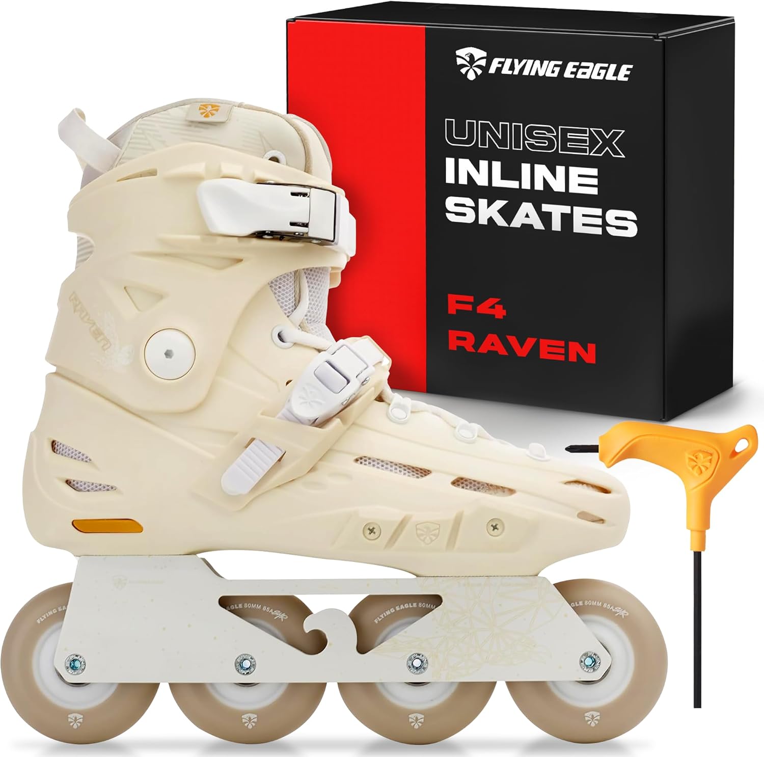 Flying Eagle F4 Raven Freeskate - Adult Inline Skates Men, Inline Speed Skates Men, Inline Roller Skates for Men, Women Inline Skates, Street Inline Skates Men, Adult Roller Blades