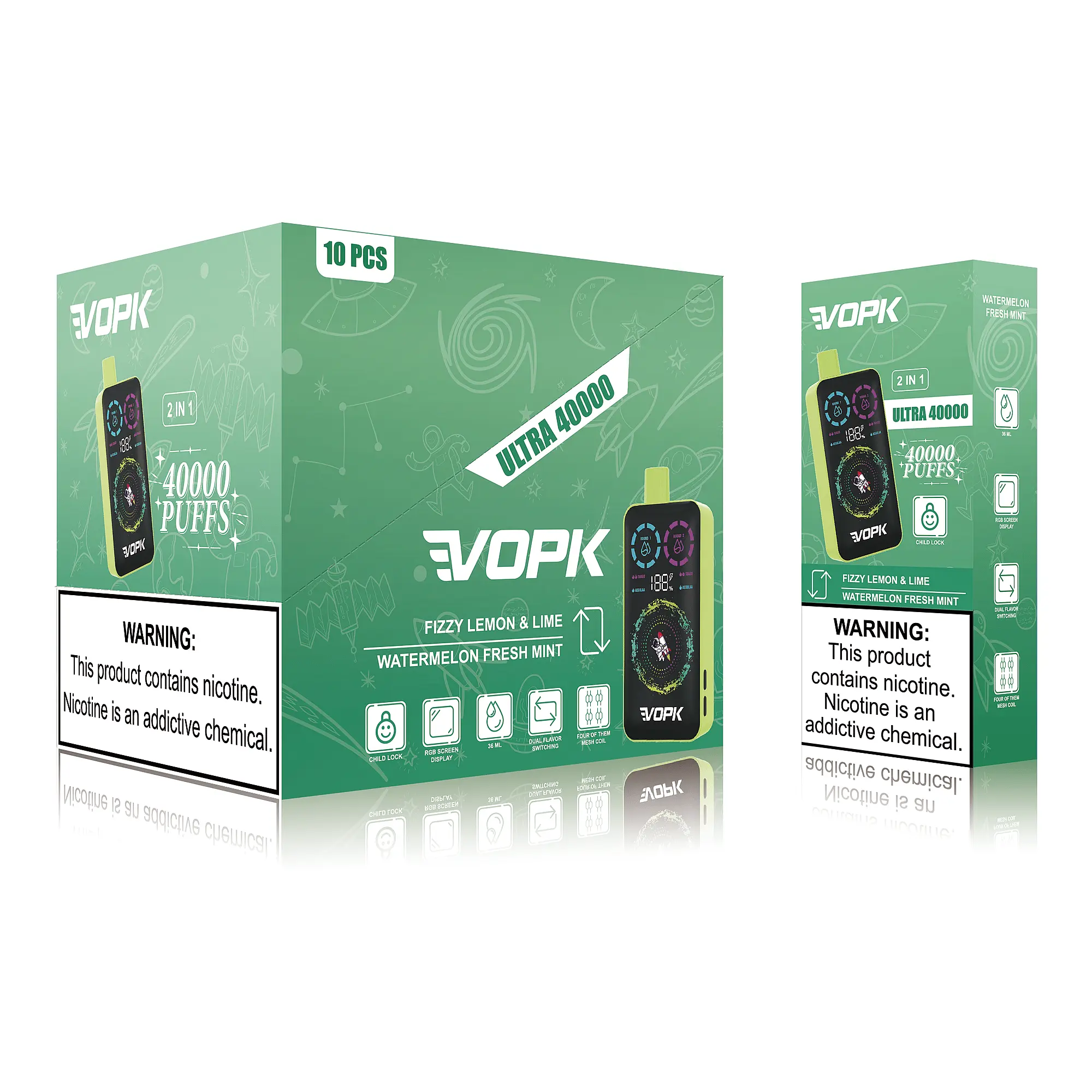 VOPK  ULTRA 40K 2 in 1 (10pcs) - MYEU VAPES