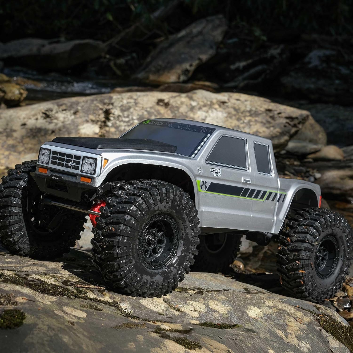 Axial RC Truck 1/10 SCX10 III Coyote 4X4 RTR (Battery and Charger Not Included) Brushed Rock Crawler, Silver, AXI-2036T1
