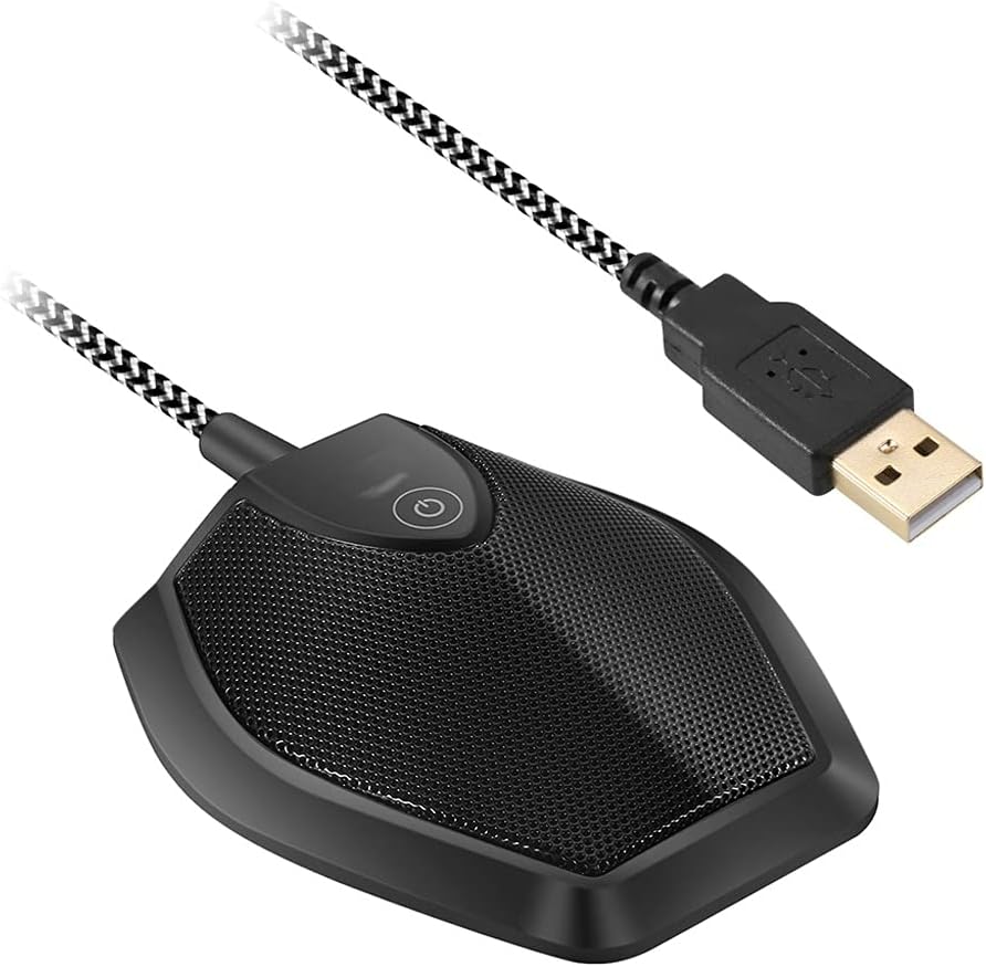 Omni-Directional USB Condenser Microphone Mic for Meeting Business Conference Computer Laptop Voice Studio Speech Microphone