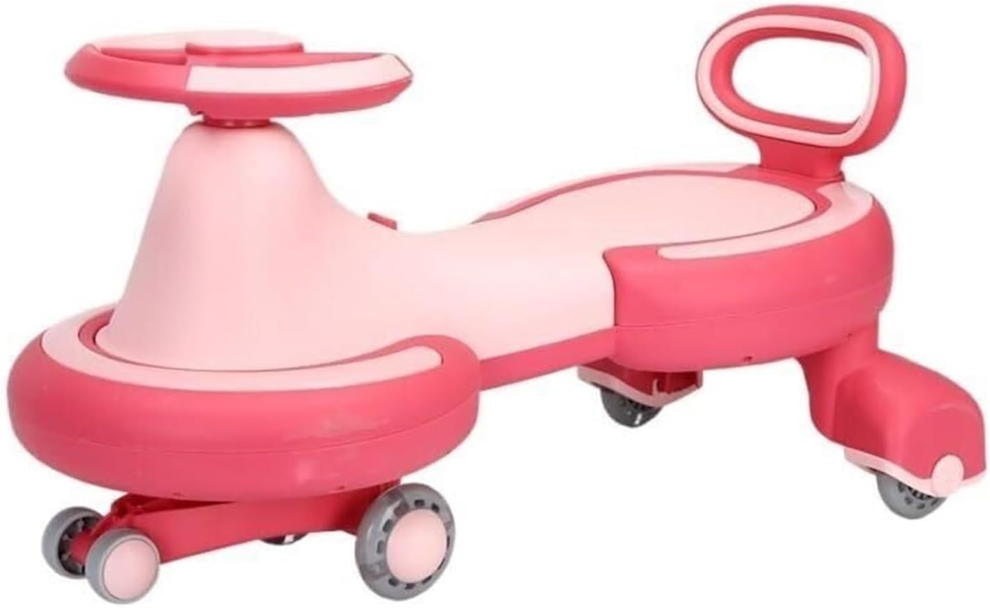 Wiggle Scooter Wiggle Car Ride On Toy, Twist Swing Car with Flashy PU Wheels for Indoor Outdoor Boys Girls 3 Year and UP(Pink)