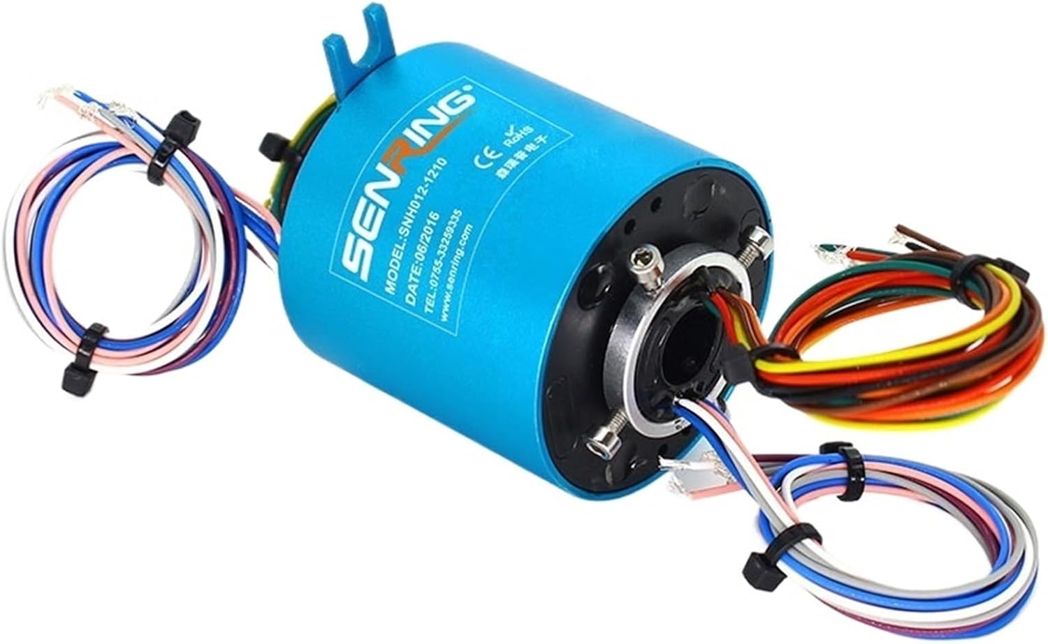 Through Hole Slip Ring Electric Sliprings OD 12.7mm 25.4mm 38.1mm 50mm 6/12/18/24Channel 10A Slip Ring Rotary Union(50X119mm 24CH 10A)