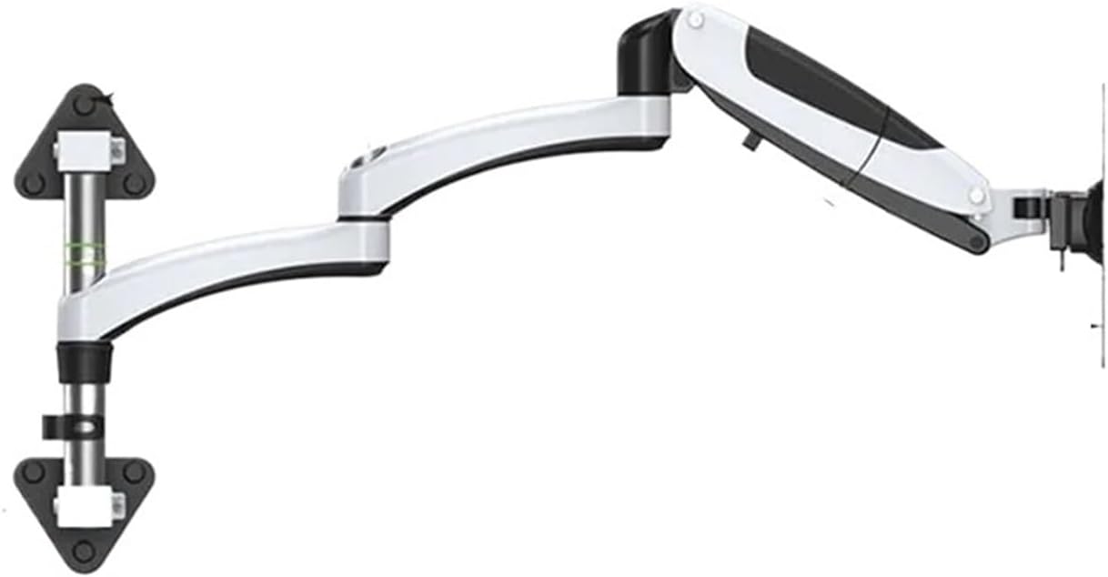 FE160W-L Aluminum Alloy 360° Full Motion 15-27 Inch LCD TV Wall Mount Monitor Stand Monitor Double Long Arm 0-8kg(with Adaptor)