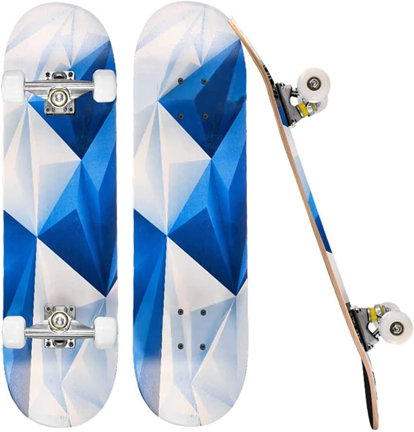 Skateboards Complete Skate Boards 31 X 8 Standard Skateboards for Kids Boys Girls Youths Beginners Starter(Geometry)