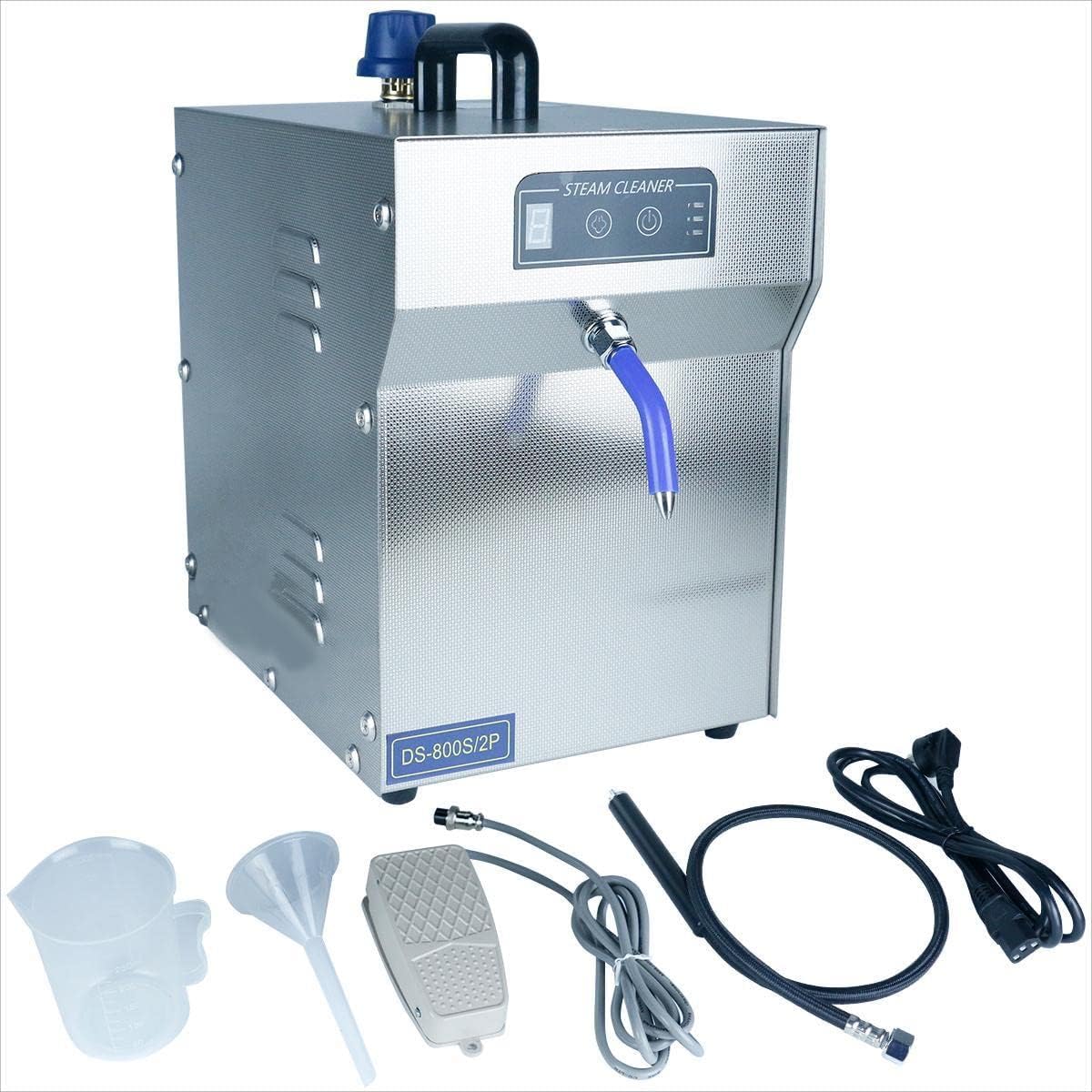 TDRFORCE Jewelry Steam Cleaner Machine Professional High Pressure Jewelry Cleaning Steamer Pro Jewelry Cleaners Best Jewelry Cleaner with Foot Pedal Control Fix & Nozzle Hose 2L Auto Water Supply