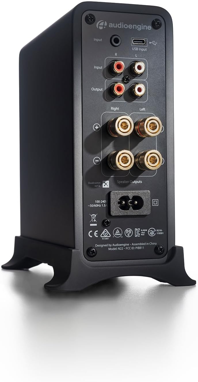 Audioengine N22 100W Mini Desktop Home Stereo Power Amplifier Amp with Bluetooth AptX