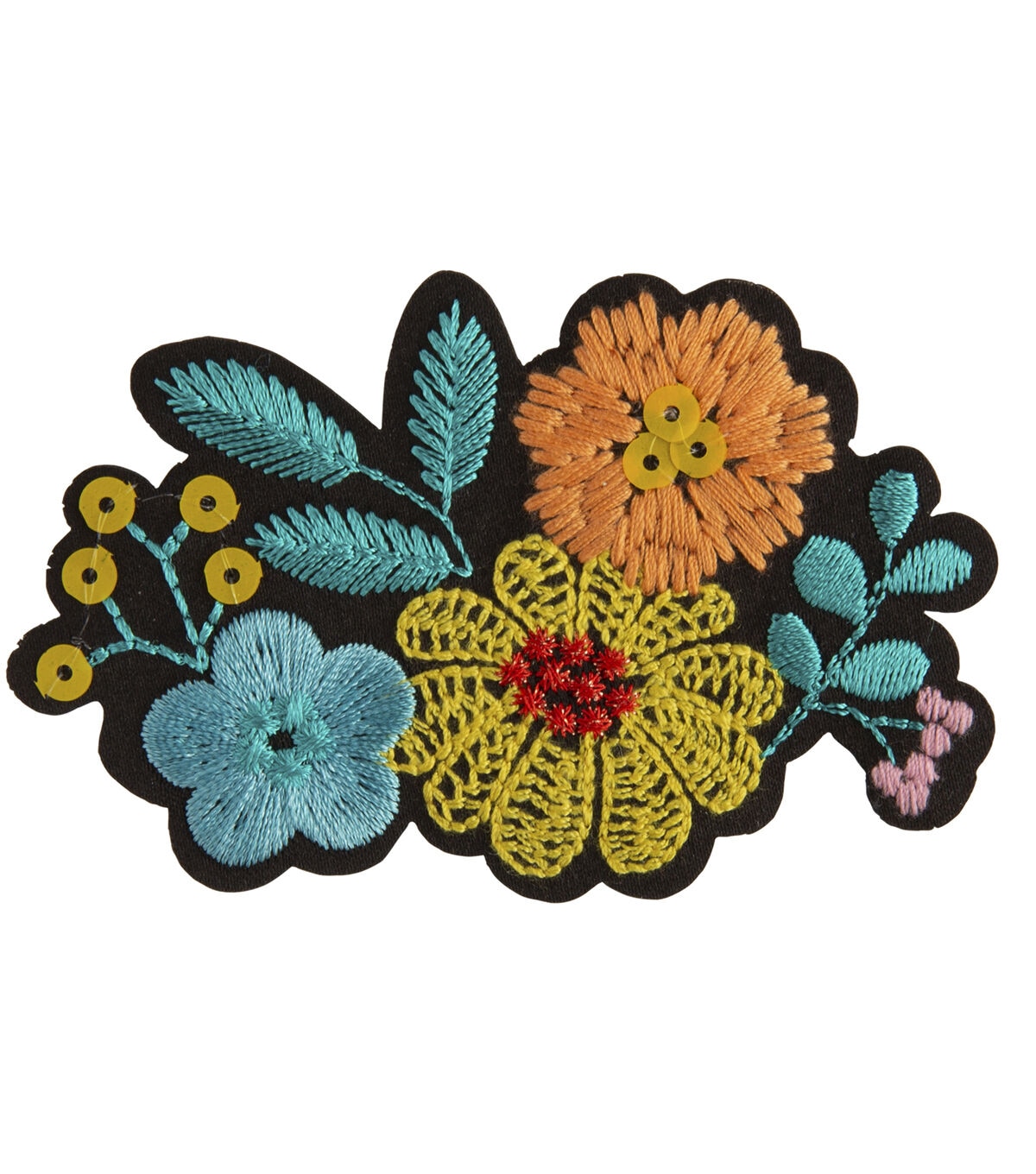 Simplicity 2 x 3.5 Floral Iron On Patch
