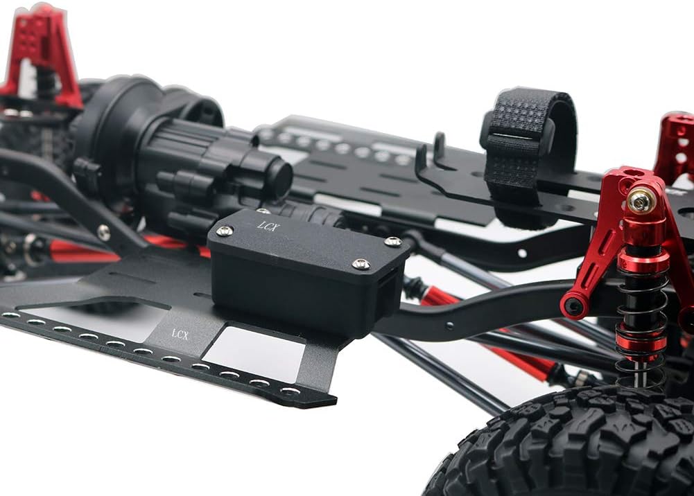 LCX Racing 1/10th RC Crawler Car CNC Machined Metal Double Speed Chassis for Axial SCX10 III SCX10.2 90046 90047 Upgrades Accessories