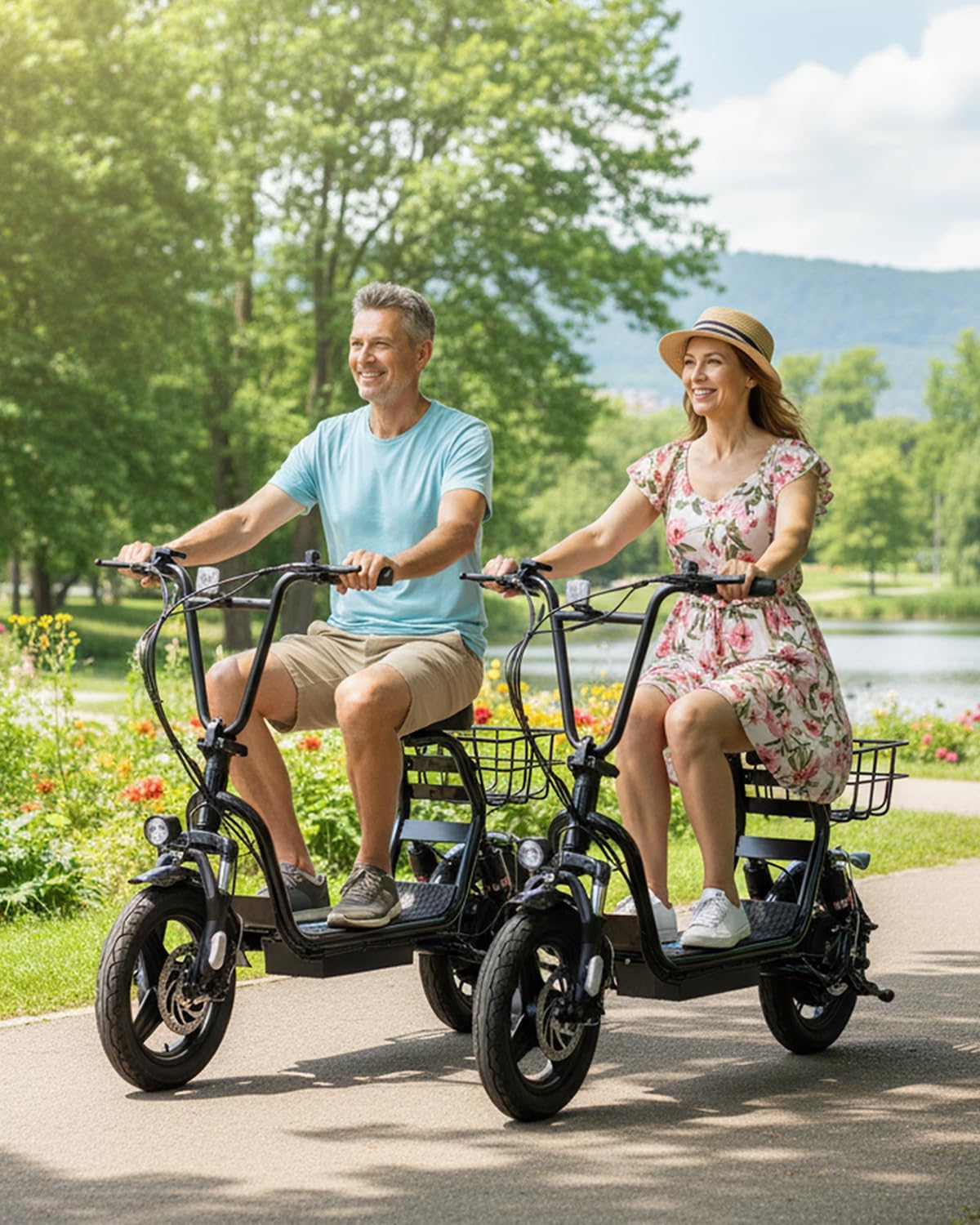 Caroma Electric Scooter for Adults with Seat, 800/1200W Motor, Max 30Miles Ranges&20Mph, 14