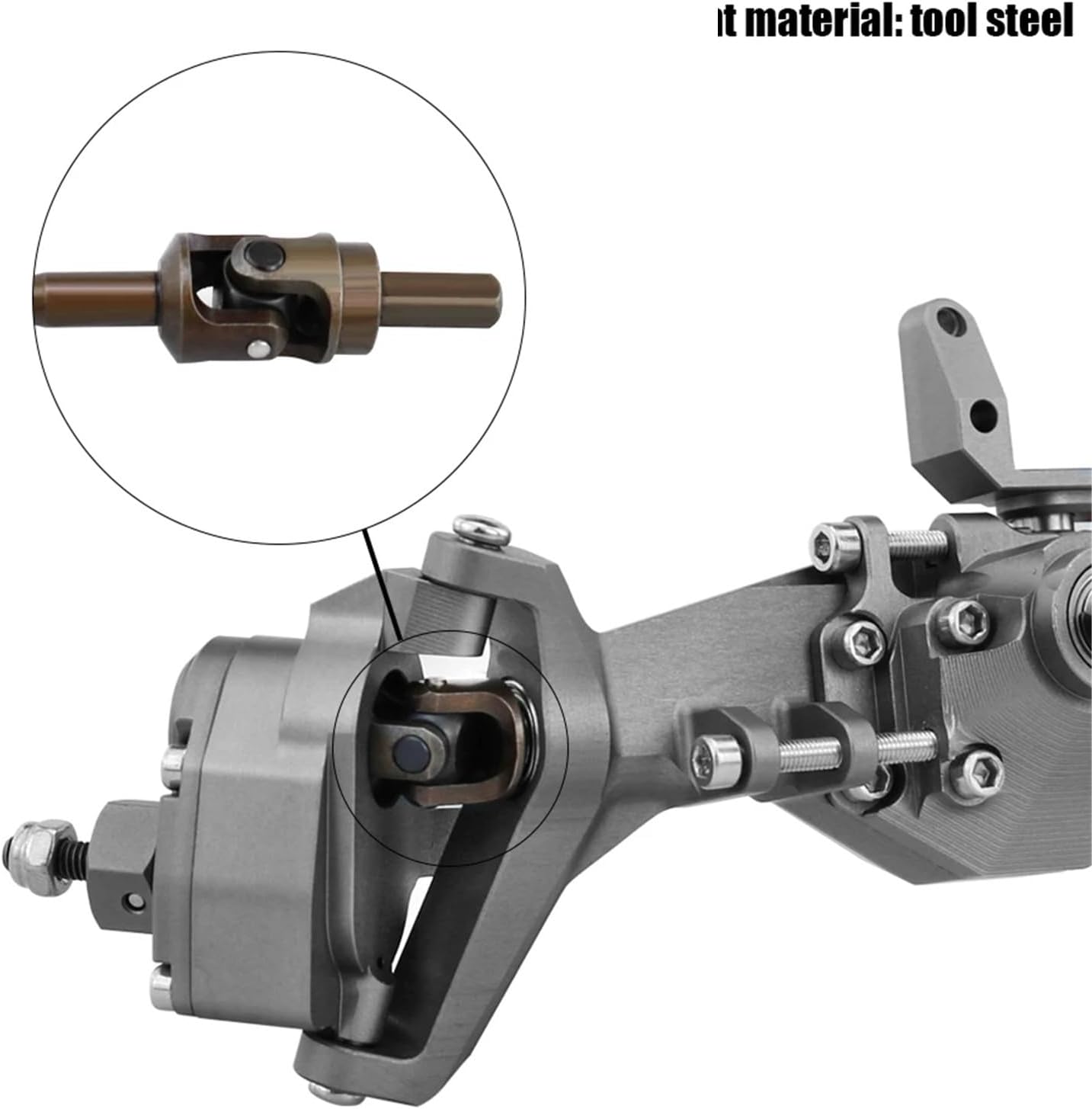 1/10 RC Crawler All Metal Front and Rear Portal Axle for Axial for Capra 1.9 UTB AXI03004 Buggy F9 for Wraith 90018 RR10 Upgrade Part(GY Front Rear Axle)