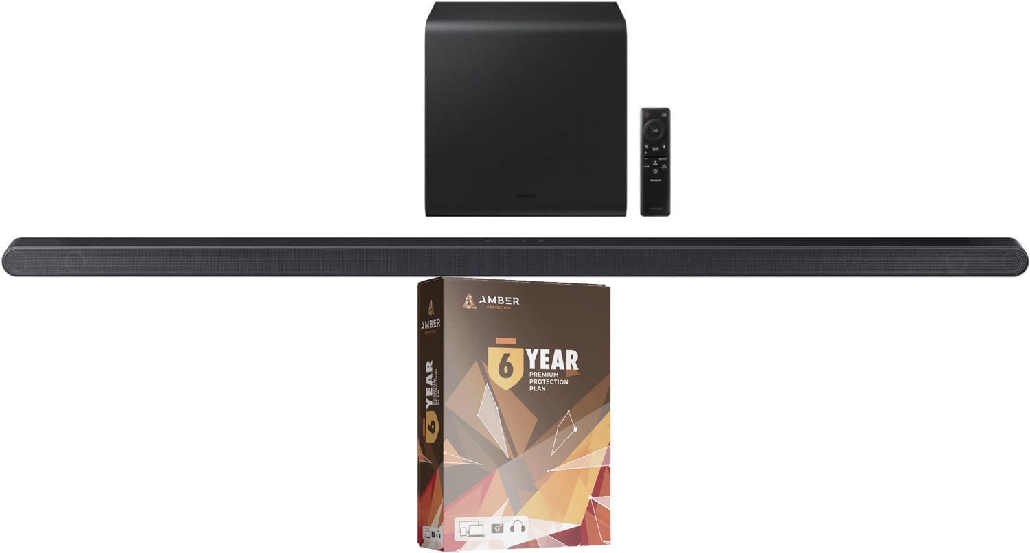 Samsung HW-S800D 3.1.2 Ch Soundbar and Subwoofer with Wireless Dolby Atmos and 6 Year Amber Protection Plan (2024)