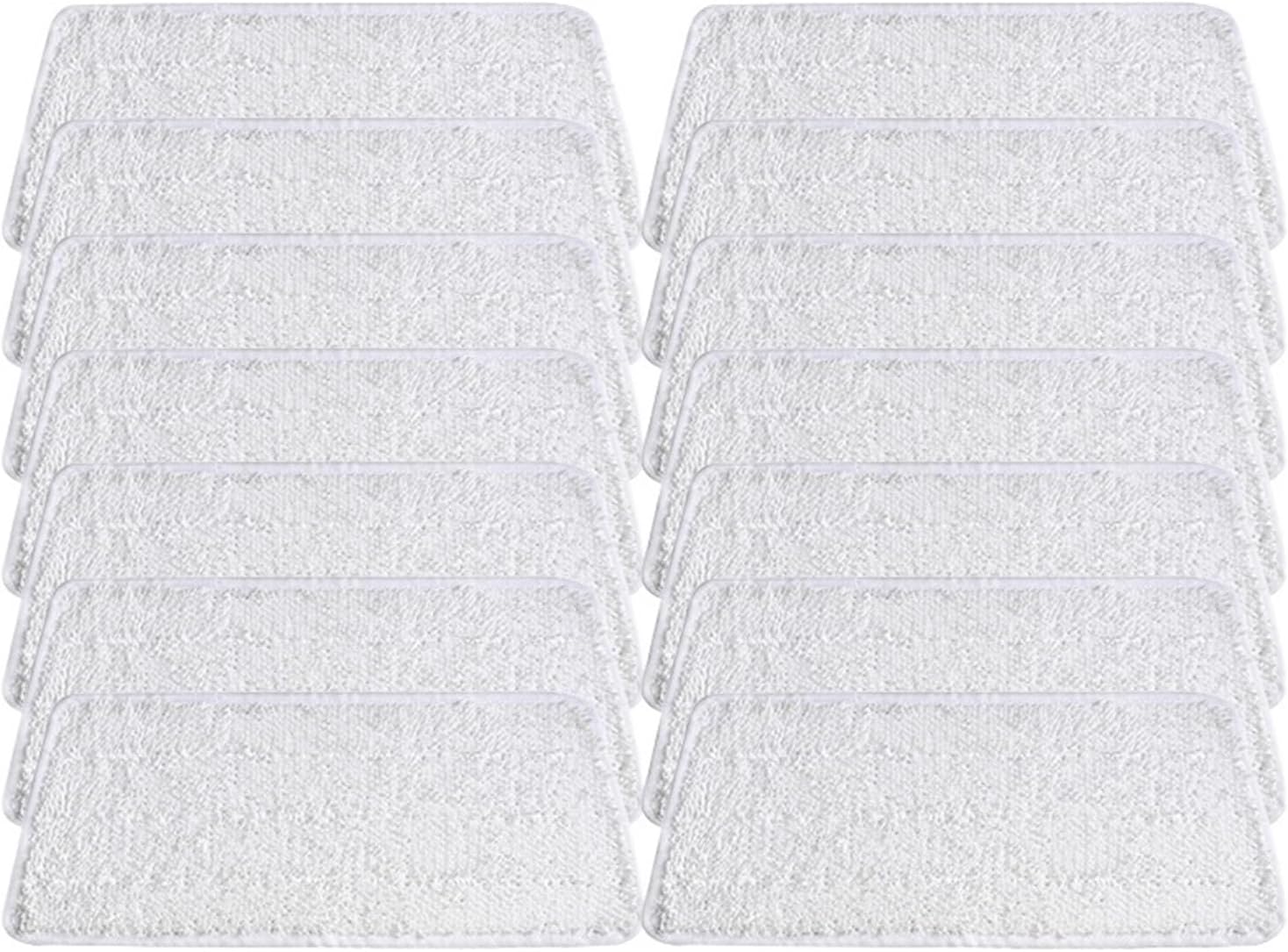 Compatible For Vileda Steam XXL/PlusXXL Washable Replacement Reusable Deep Cleaning Pads Microfibre Cloths Cleaner Accessories Parts(14PCS)