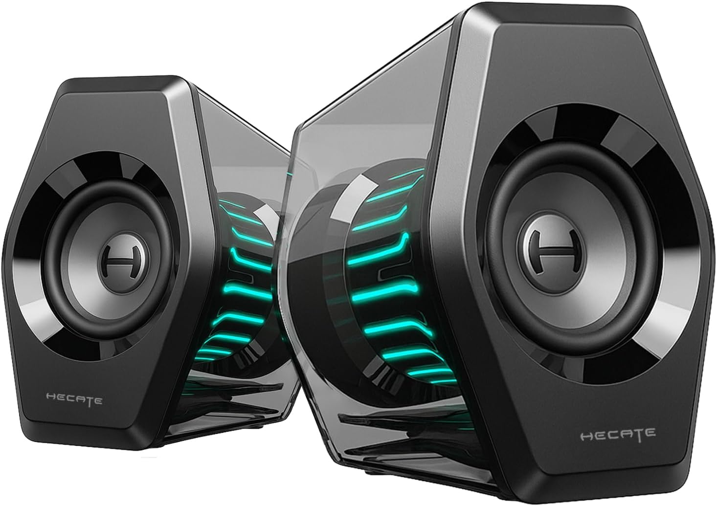 Edifier G2000 Pro 64W Desktop 2.0 Computer Gaming Speakers for PC Laptop Mac Woofer Bluetooth USB 3.5mm AUX Inputs RGB Lights Multimedia Speakers Black