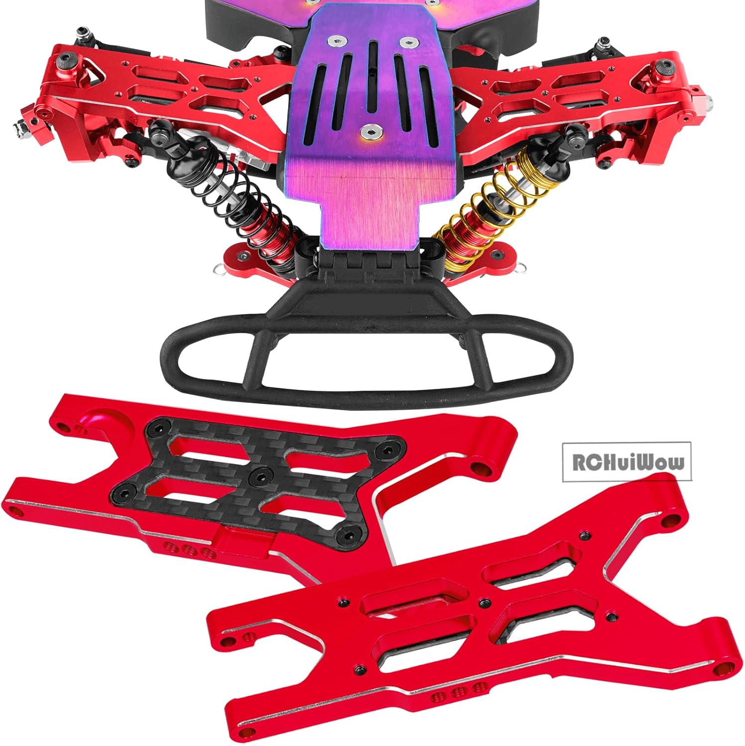 RC Upgrades Part for 1/10 Senton/Granite 3S &550,Shocks,Driveshafts,A Arms,Turnbuckles,Caster Block Set,Gearbox,25T Servo,58T Slipper,Center CVD &Support,Shock Towers,Steering,Red