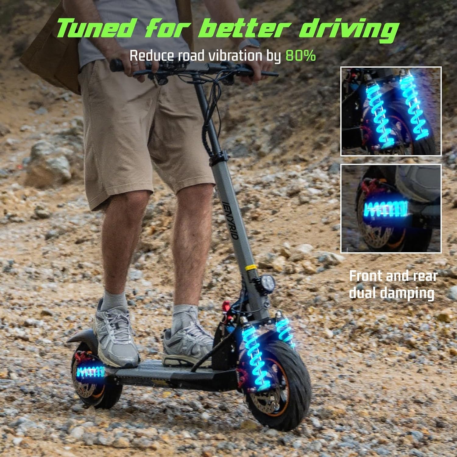 Electric Scooter,Peak 1000W High Power Motor 28MPH,28Miles Long Range,10