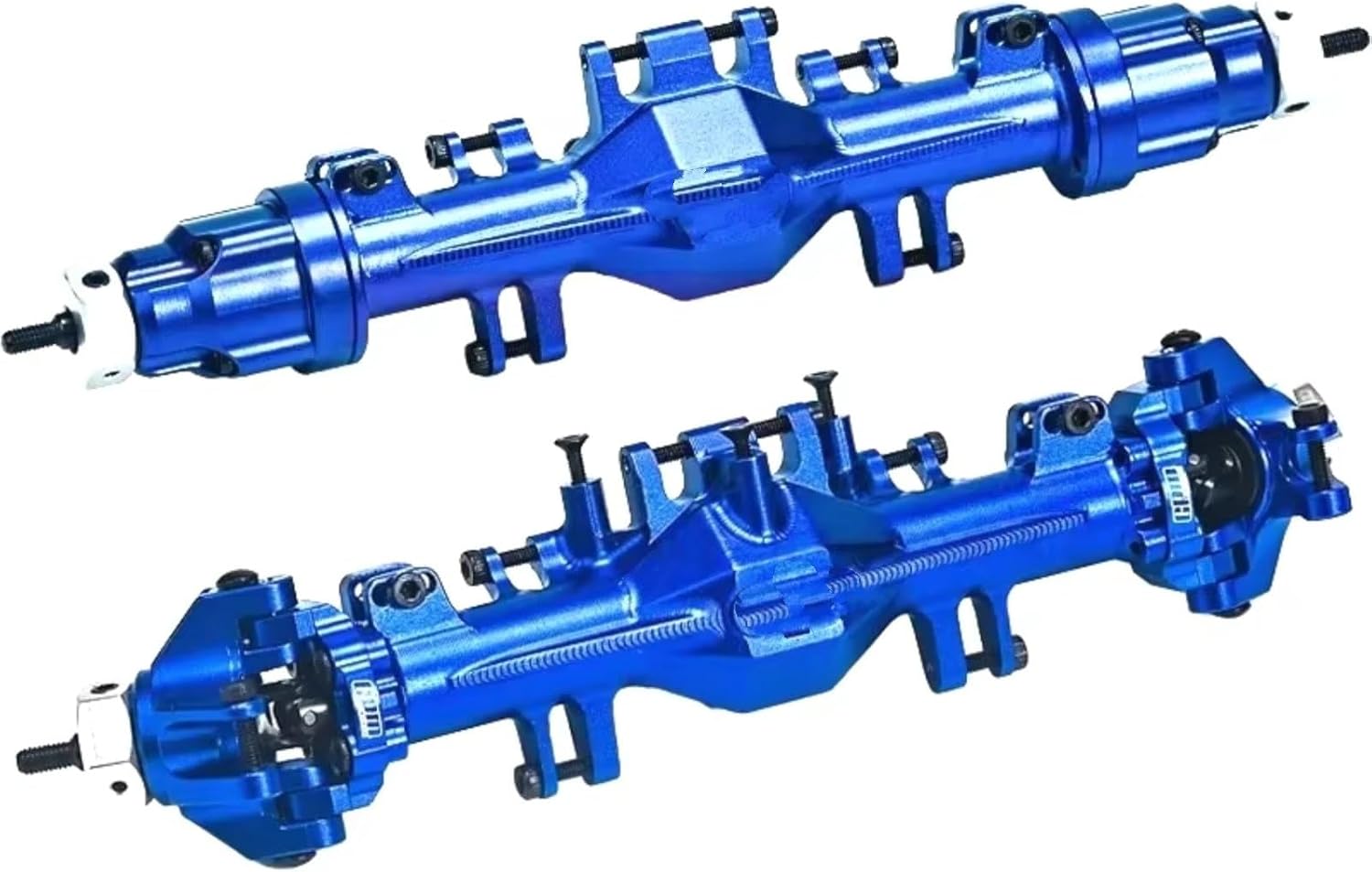 Compatible with LOSI for LMT 4X4 LOS212035 1/18 RC Cars Upgrade Parts Aluminum 7075 Quick Release Front and Rear Axle RC Front and Rear Axle(Blue)