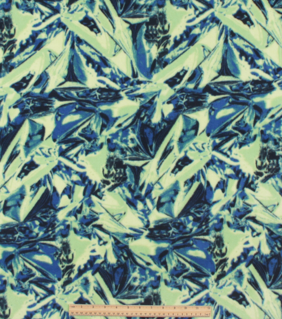 Green Abstract Texture Anti Pill Plush Fleece Fabric