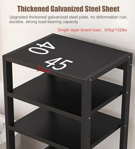 UYCVT Heavy Duty 5-Tier Audio Rack with Wheels - Sturdy Media Stand for HiFi Stereo & Av Equipment - Space-Saving Entertainment Tower for Home Theater Systems-H 35CM-2 Tier