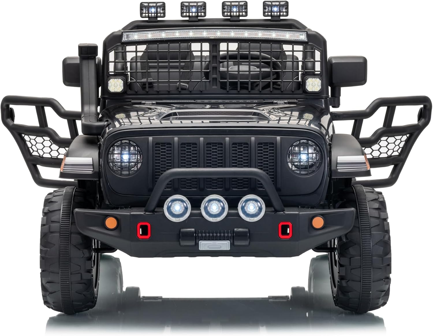 24V 7ah Battery Powered Riding Car for Kids, Ride on Truck with Parent Remote Control 3 Speeds Electric Vehicle for Toddlers, LED Light Music Horn Go Forward/Backward Car for 3+ Years, Black