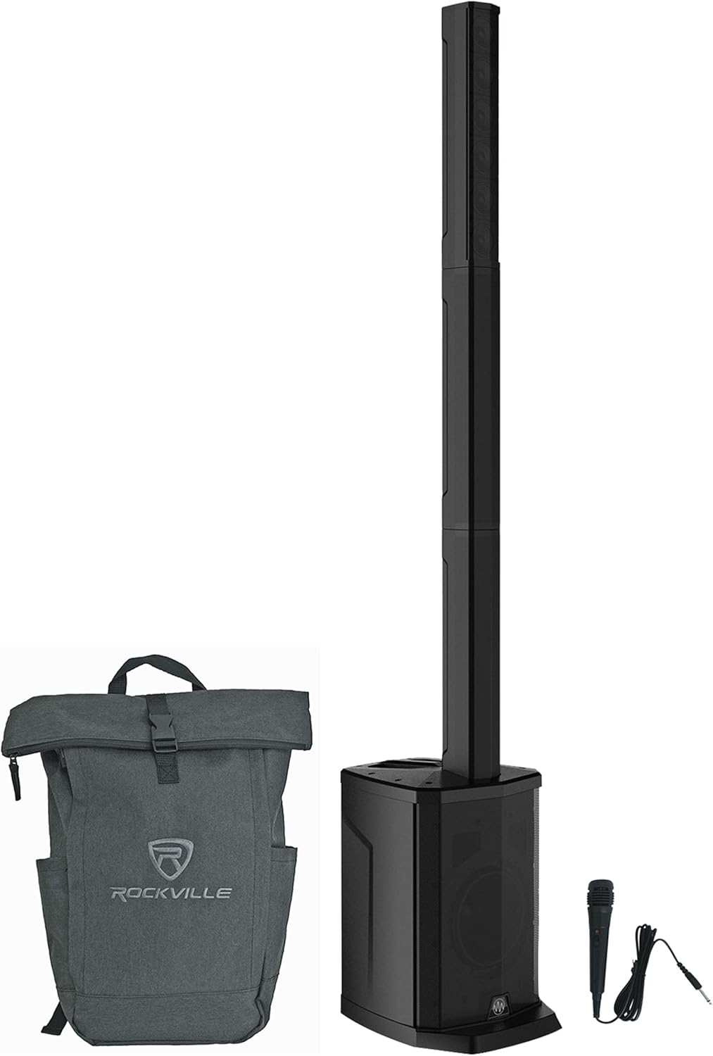 Audiosavings Bundle: WPX-2000 1200 Watt DJ/PA Powered Line Array Speaker w/ 8