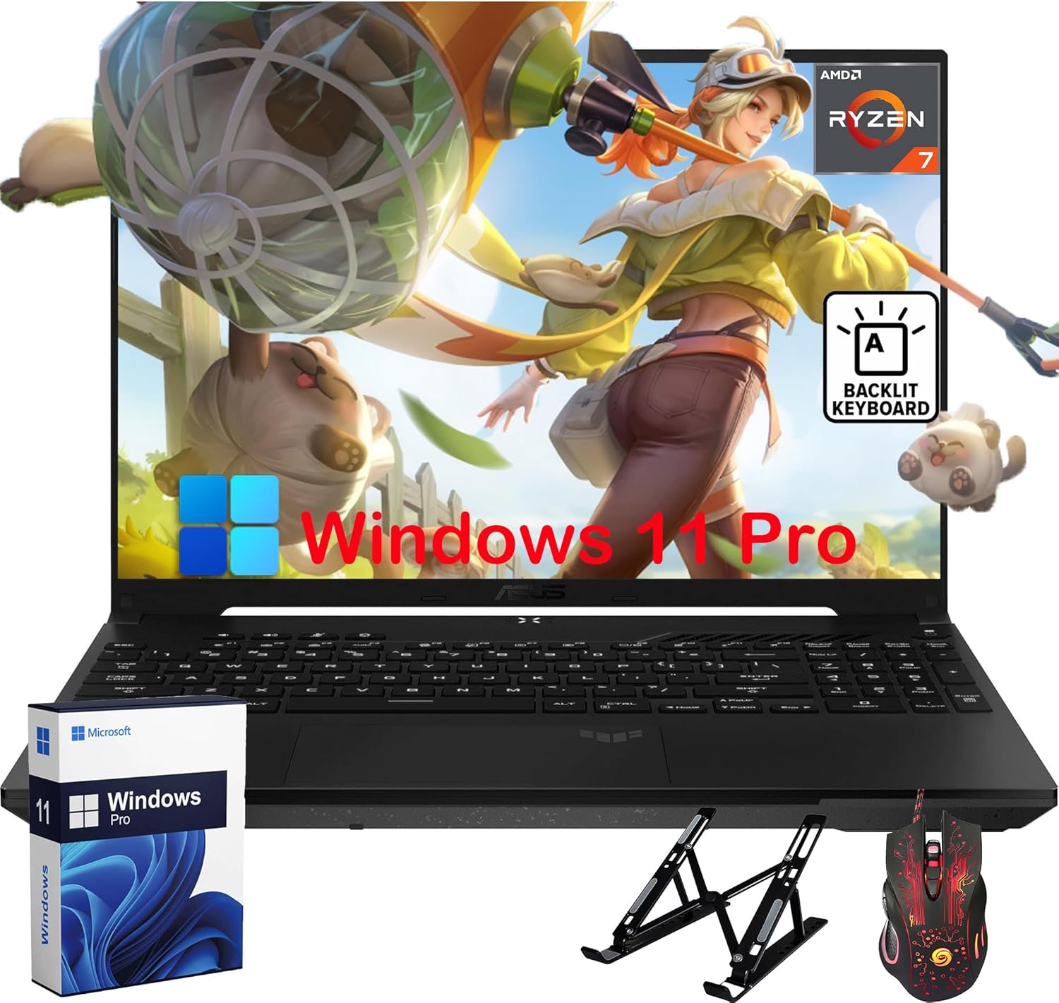 ASUS TUF A16 Gaming Laptop, AMD Ryzen 7 7735HS(8-core), ‎16