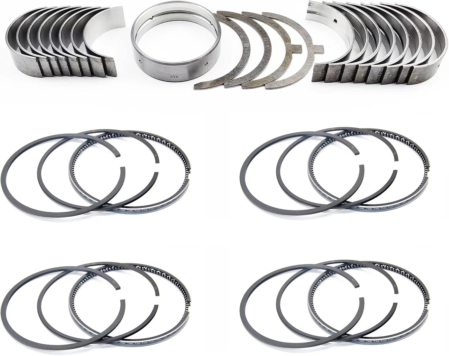 C2.6 DI Metal Kit+4 X Piston Rings for Caterpiller CAT C2.6 DI Track Loader RC-60