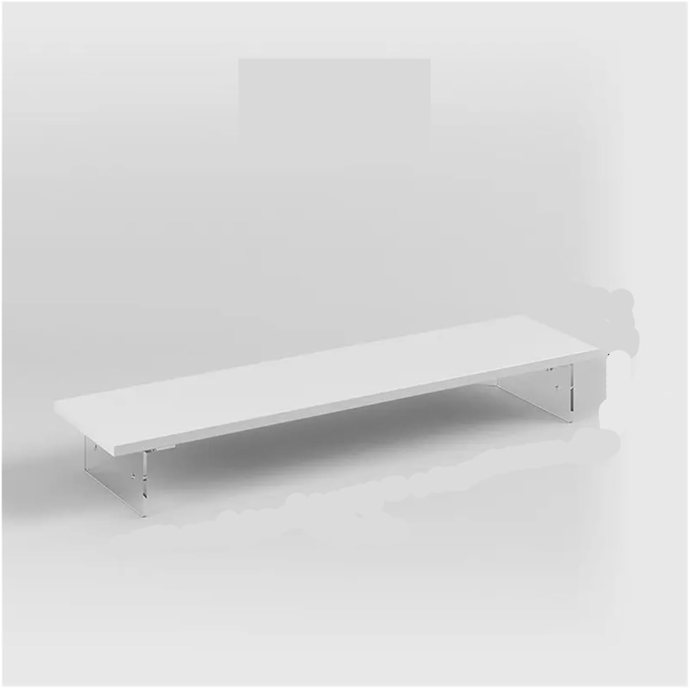 80X20 cm monitor stand computer monitor elevated stand wooden acrylic desk desktop storage rack LCD base stand(White)